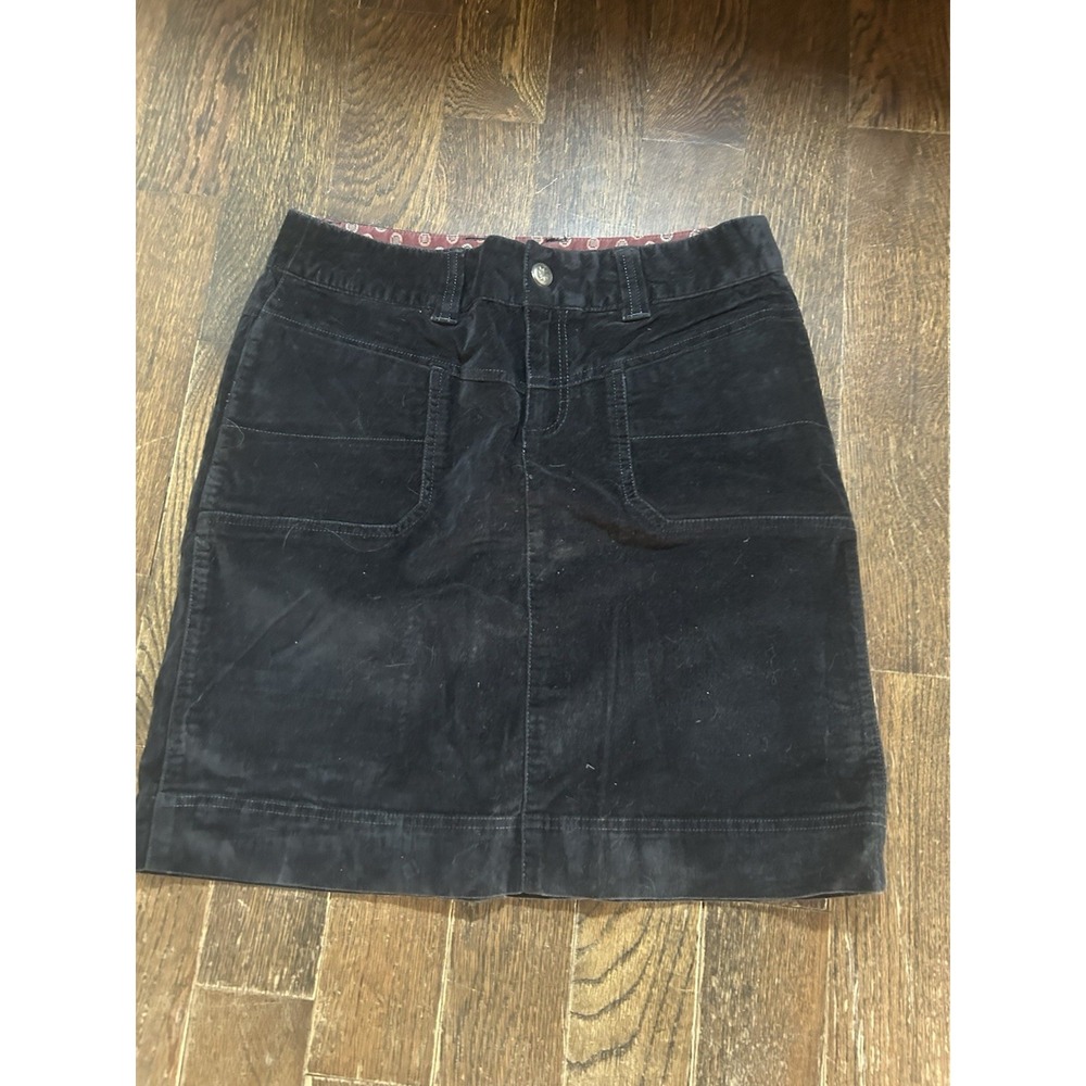 90s Athleta Size 8‎ Black Velvet Velour Mini Skirt Urban Emo Grunge